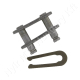 Összekötő láncszem ASA 35-1 egysoros (simplex) 3/8″ (9,525 mm) osztás 4,77 mm belső szélesség Ø5,08 mm görgő Ø3,58 mm csapszeg DIN 8188