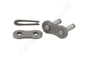 Összekötő láncszem ASA 50H-1 egysoros (simplex) 5/8″ (15,875 mm) osztás 9,4 mm belső szélesség Ø10,16 mm görgő Ø5,08 mm csapszeg DIN 8188