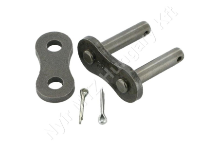 Összekötő láncszem ASA 60HE-1 egysoros (simplex) 3/4″ (19,05 mm) osztás 12,57 mm belső szélesség Ø11,91 mm görgő Ø5,94 mm csapszeg DIN 8188_150679