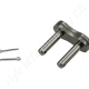 Összekötő láncszem egysoros (simplex) 3/4″ (19,05 mm) osztás 12,57 mm belső szélesség Ø11,91 mm görgő Ø5,94 mm csapszeg DIN 8188 Összekötő láncszem egysoros (simplex) 3/4″ (19,05 mm) osztás 12,57 mm belső szélesség Ø11,91 mm görgő Ø5,94 mm csapszeg DIN 8188