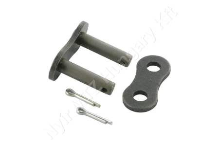 Összekötő láncszem egysoros (simplex) 3/4″ (19,05 mm) osztás 12,57 mm belső szélesség Ø11,91 mm görgő Ø5,94 mm csapszeg DIN 8188_150681 Összekötő láncszem egysoros (simplex) 3/4″ (19,05 mm) osztás 12,57 mm belső szélesség Ø11,91 mm görgő Ø5,94 mm csapszeg DIN 8188_150681