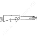 Rendkezelő fog L=630 mm H=93 mm d=40 mm s=9 mm Deutz-Fahr Original_147063 Rendkezelő fog L=630 mm H=93 mm d=40 mm s=9 mm Deutz-Fahr Original_147063