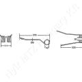 Rendkezelő fog L=378 mm H=111 mm d=42 mm s=9 mm bal PZ_147112