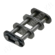 Összekötő láncszem egyenes 06B-3 háromsoros (triplex) 3/8″ (9,525 mm) osztás 7/32″ (5,72 mm) belső szélesség Ø6,35 mm görgő Ø3,28 mm csapszeg DIN 8187